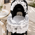 Gallery viewerに画像を読み込む, NEW|即納【auntmimi】 Guard Cushion |Frill Toile de Jouy Gray