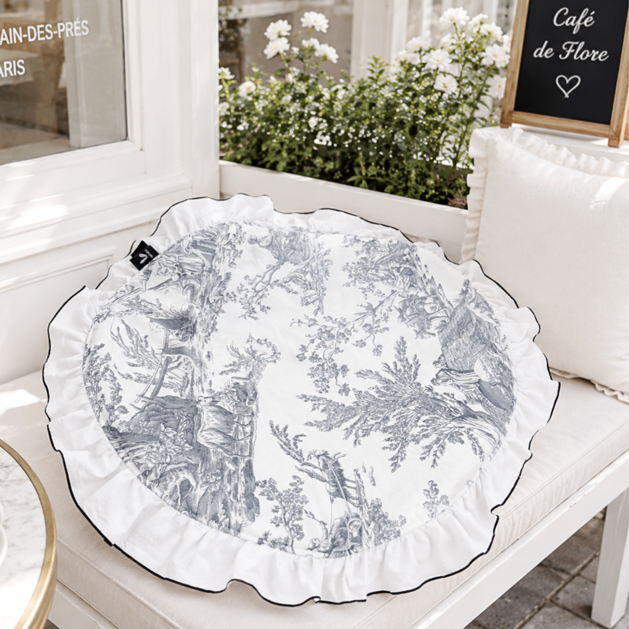 NEW｜即納【auntmimi】DURARON®  Reversible Mat｜ Toile de Jouy Gray