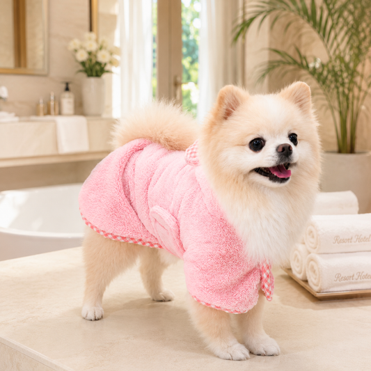 即納【Bailey】Quick Dry Shower Robe｜Pink