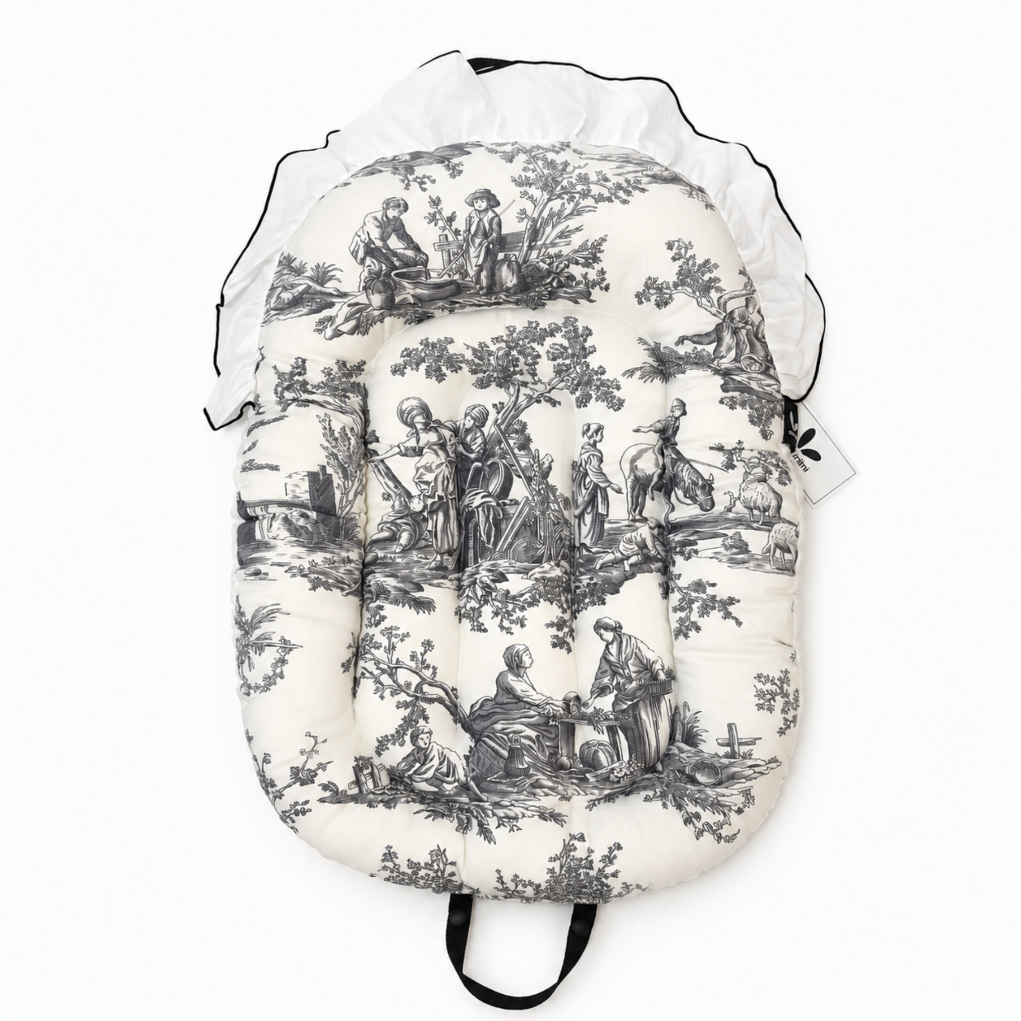 NEW｜即納【auntmimi】Liner Cushion｜ Toile de Jouy Gray