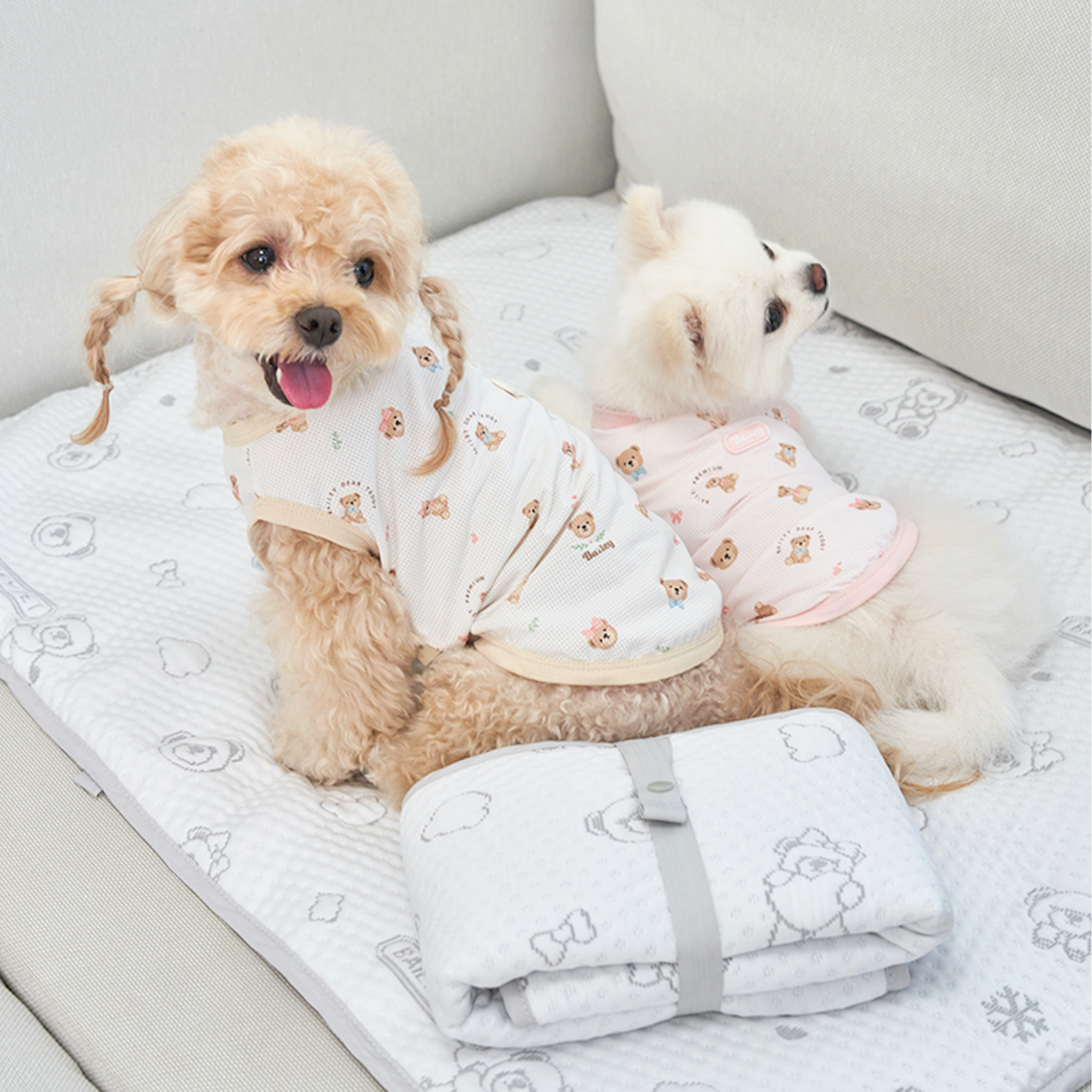 NEW｜即納【Bailey】SNOW TEDDY COOLING MAT｜S,M size