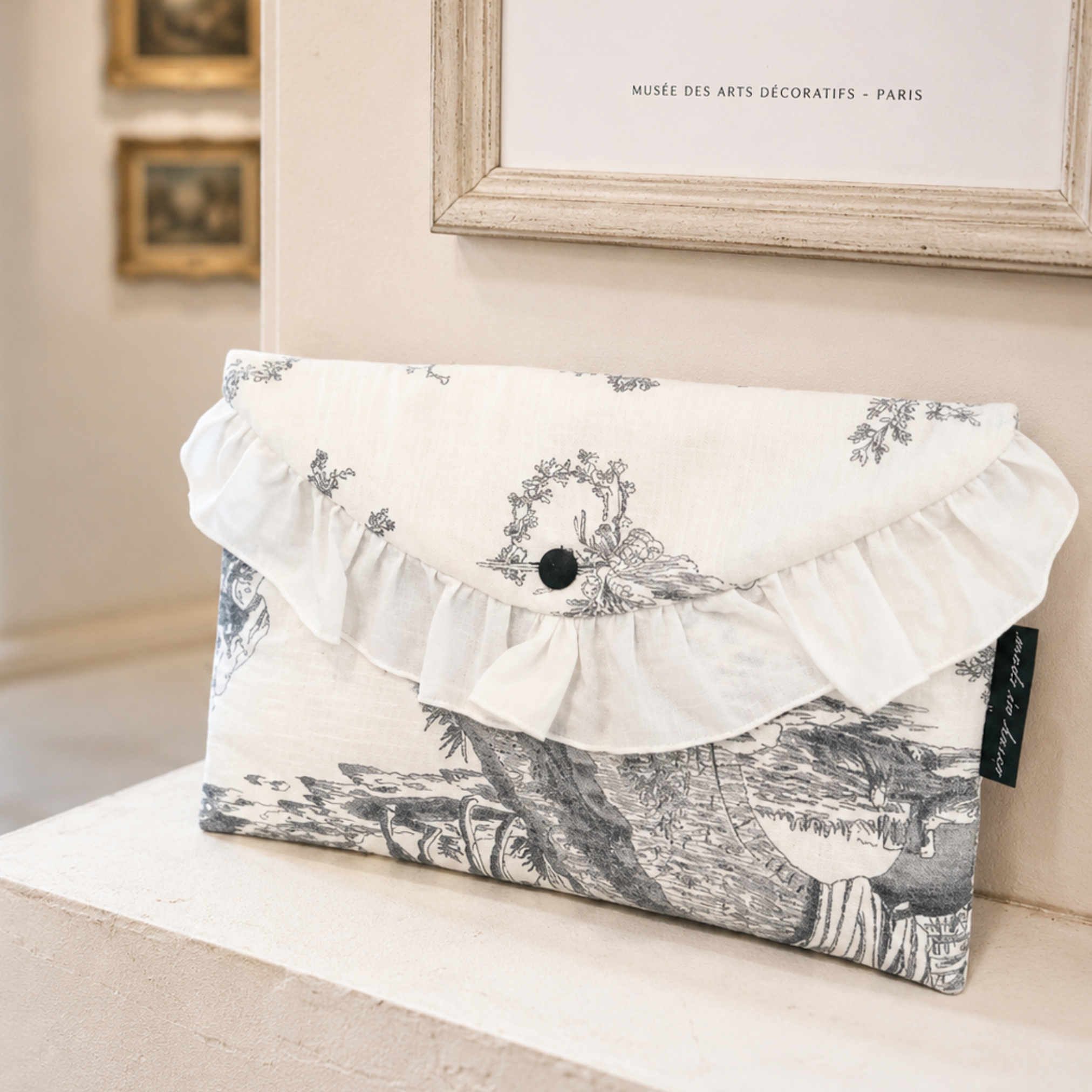 NEW｜即納【auntmimi】Ice Pack Storage Pouch｜Toile de Jouy Gray