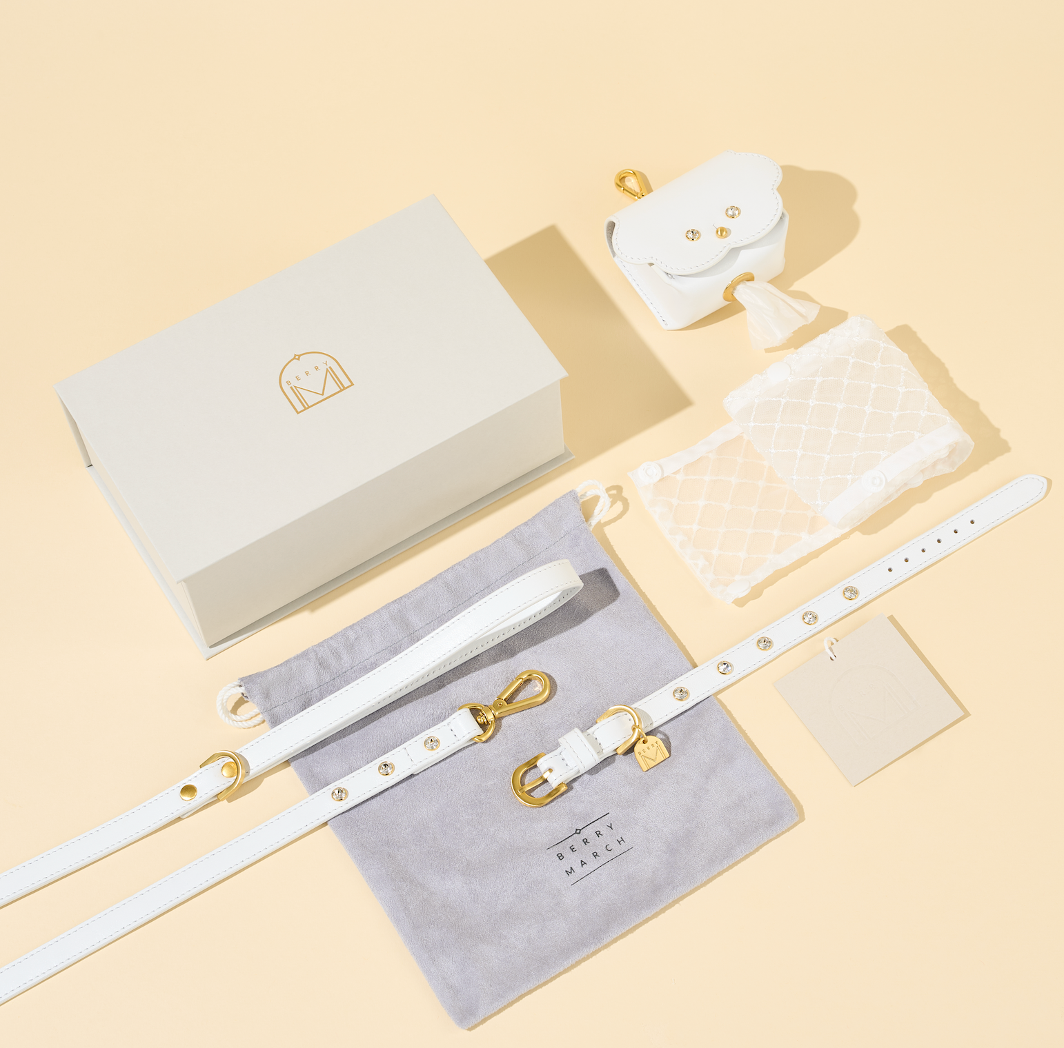 即納【🇰🇷BERRY MARCH 】  Stella Collar-Pure White