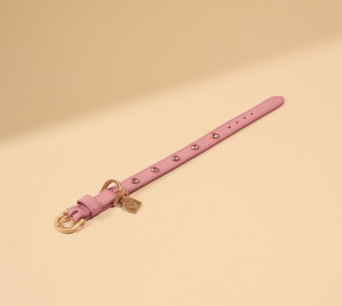 即納【 🇰🇷 BERRY MARCH 】Stella Collar-Pink Holic