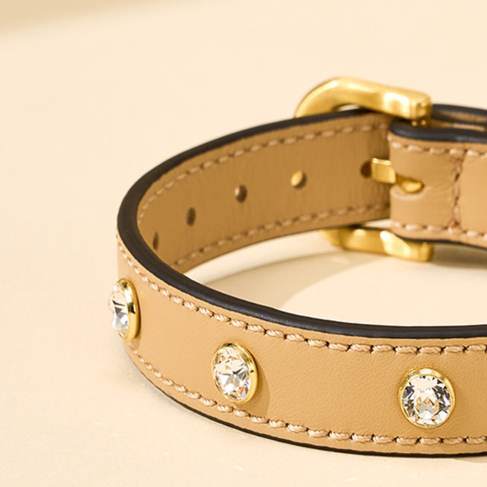 即納【🇰🇷BERRY MARCH】Stella Collar- Champagne Beige