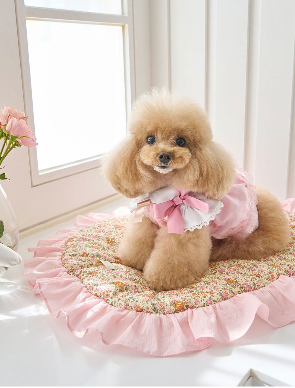 即納【it's Sunny outside】Blossom Jacquard Bustier｜ Pink