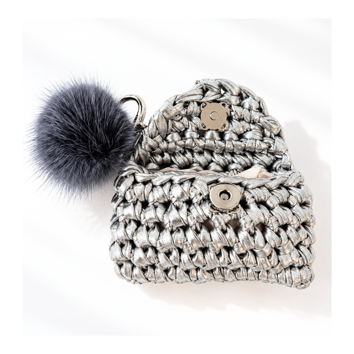 NEW｜即納【BERRY MARCH】Crochet Poop Bag｜Silver Star