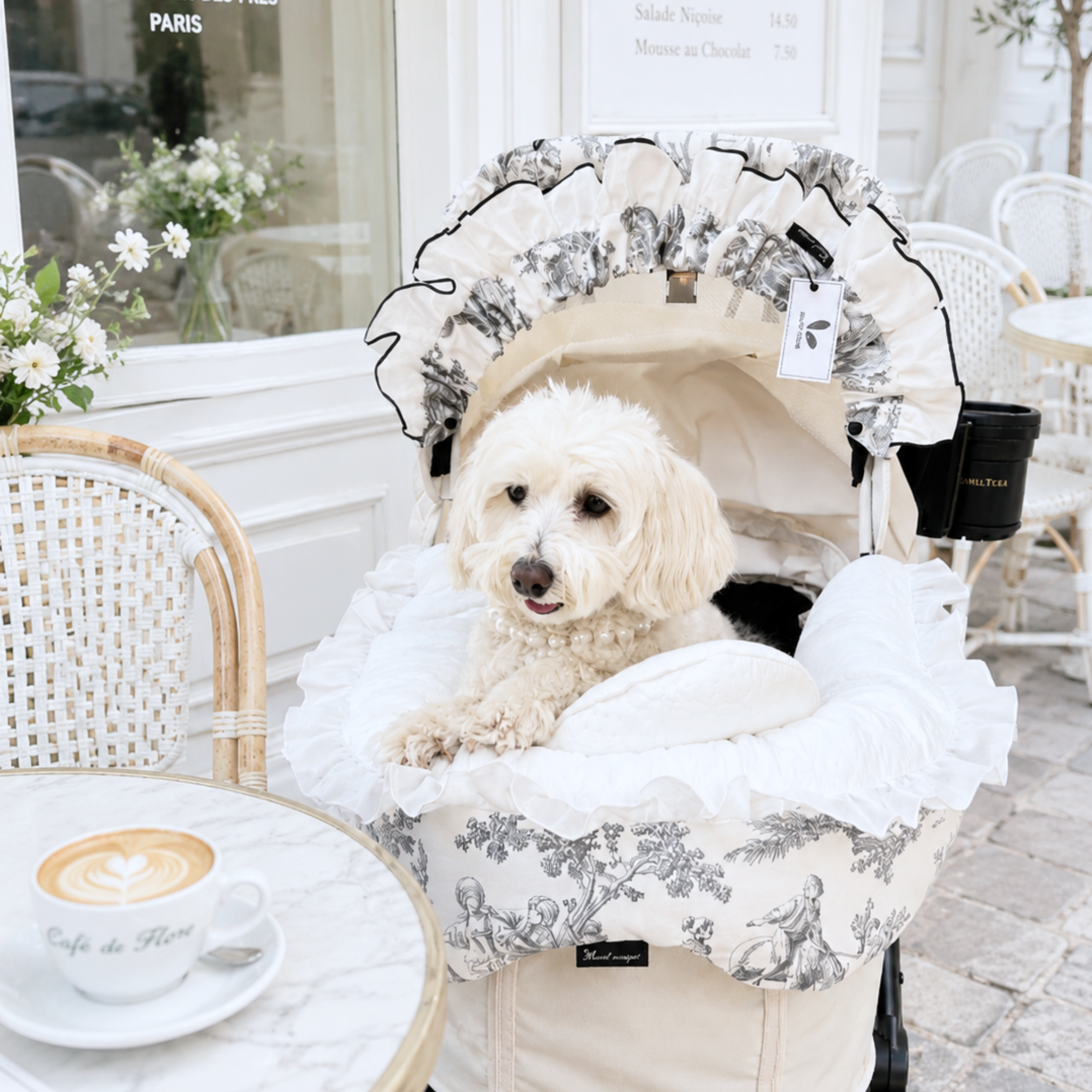 NEW｜即納【auntmimi】DURARON®  Guard Cushion ｜ Toile de Jouy Gray