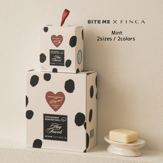 ★即納【BITE ME】FINCA×BITE ME ドライミーペットタオル ミント（Bigサイズ・Miniサイズ）