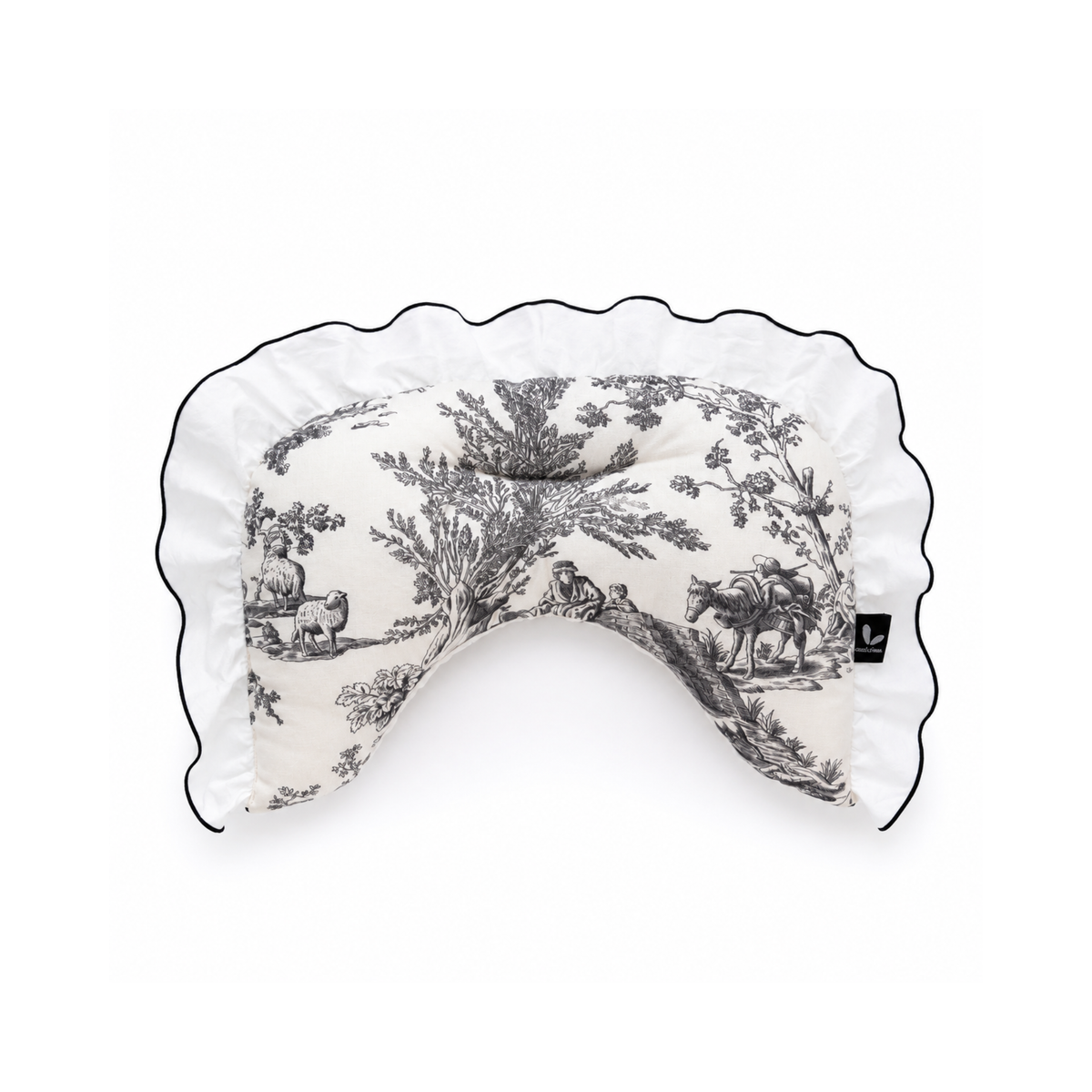NEW｜即納【auntmimi】Frill Pillow｜Toile de Jouy