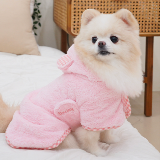 即納【Bailey】Quick Dry Shower Robe｜Pink
