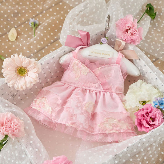 即納【it's Sunny outside】Blossom Jacquard Bustier｜ Pink